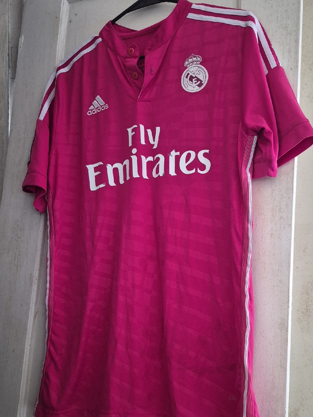 adidas Kids Real Madrid Hot Pink Fly Emirates Soccer Jersey